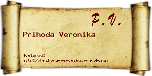 Prihoda Veronika névjegykártya